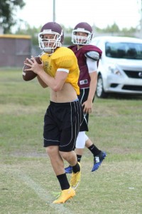Wiregrass QB Chris Faddoul in spring practice last season. 