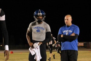  ARMWOOD OC/QB'S COACH EVEN DAVIS WATCHING ON BEFORE THEIR GAME