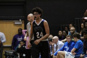 Spoto's Jose Cruz in the 6A-9 Semi-Final on Wednesday at Robinson High School. Cruz powered the Spartans early with 11 first quarter points.
