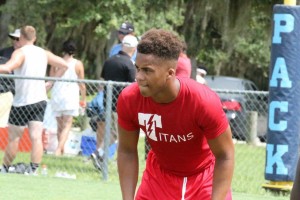 Lesley Miller IV at the 2016 9-Route 7-on-7 at the FishHawk Youth Sports Complex in Lithia last July.