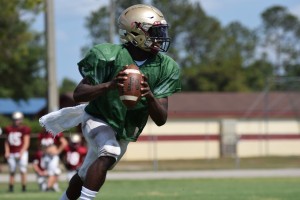 Lake Gibson ATH Travell Jones during spring practice