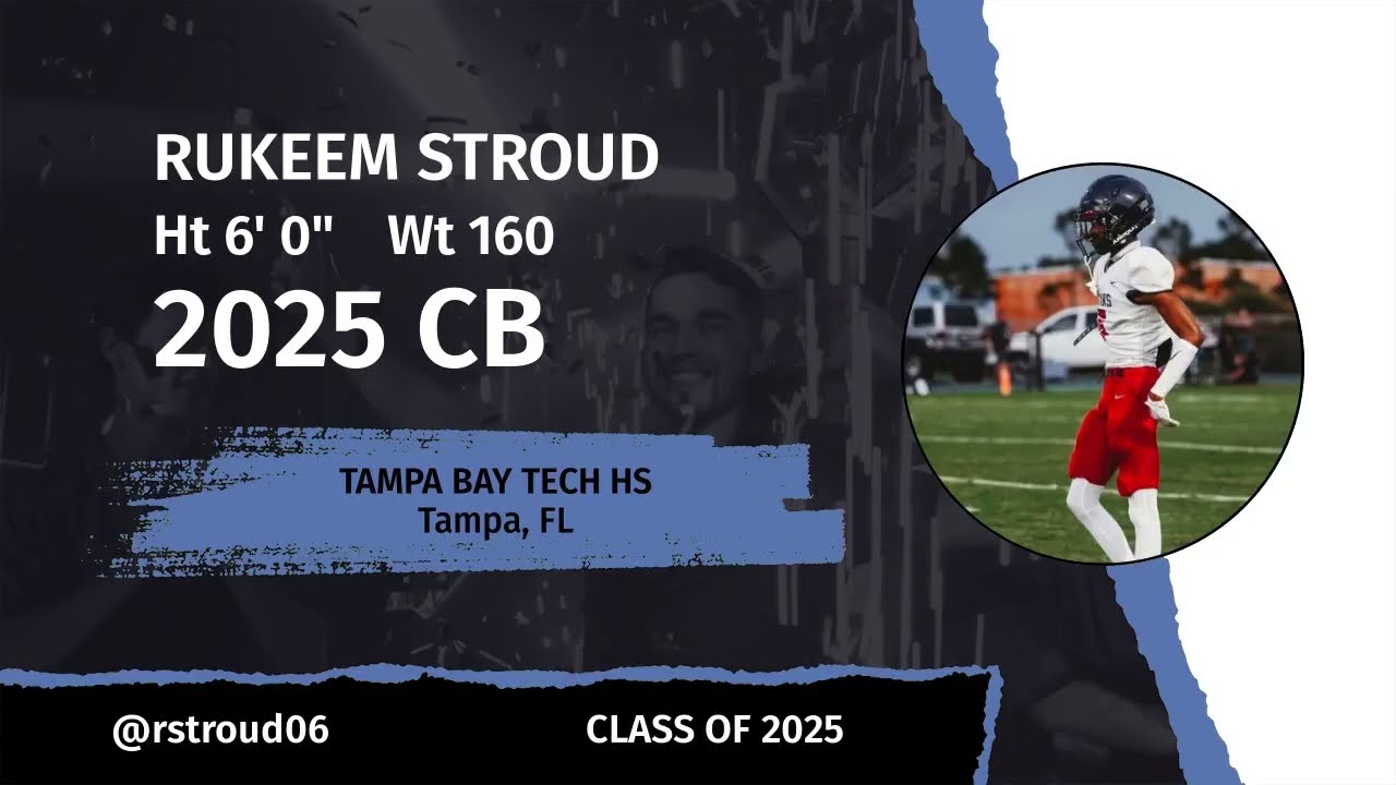 Rukeem Stroud, 2025 CB, Tampa Bay Tech FL
