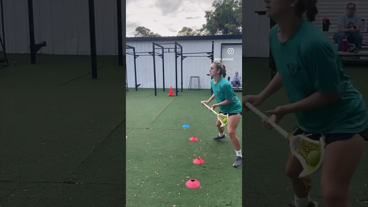 Beginners, beginning to learn how to dictate the goalie’s reaction. Patience around the crease #lax