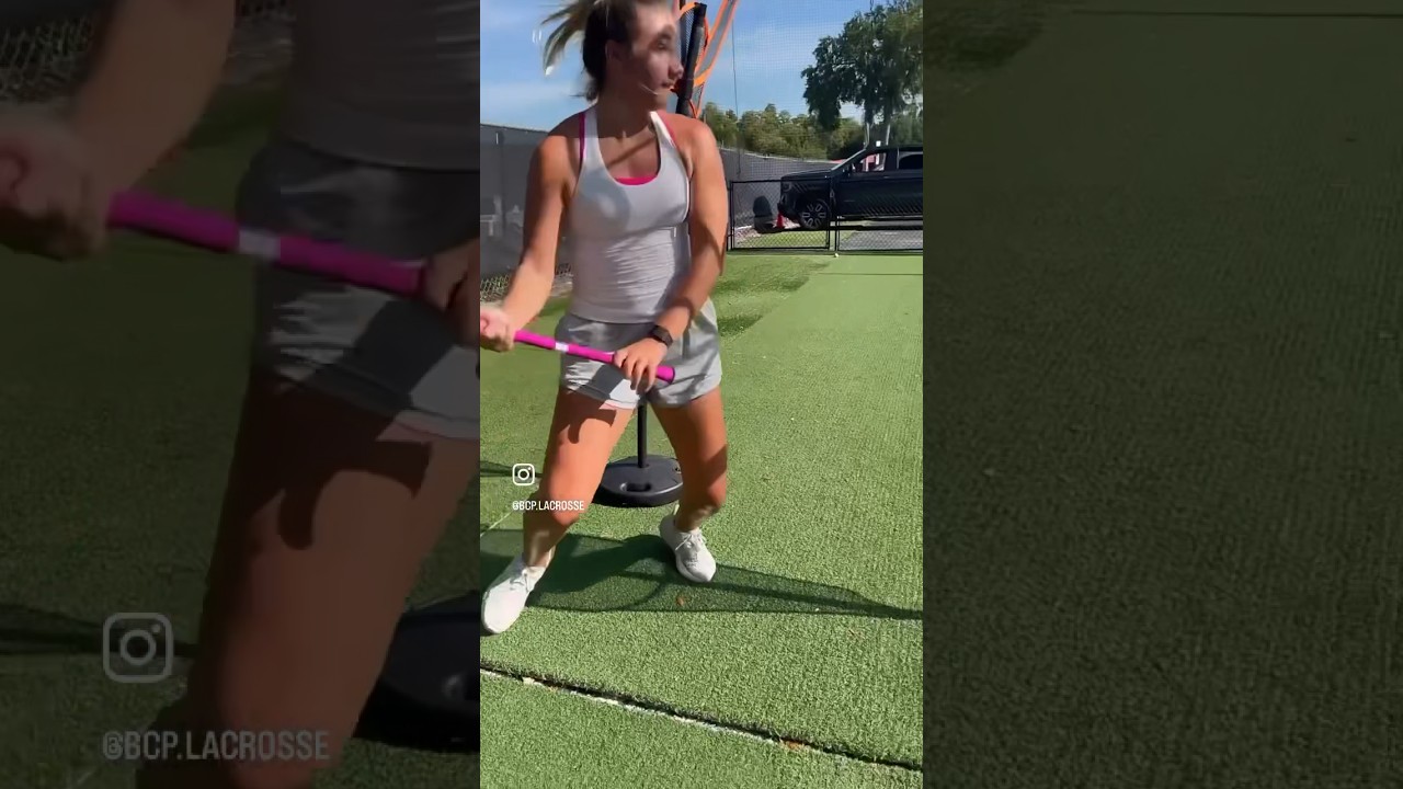 Key: Create deception by changing stick level. manipulating the defender(s) action. #lax #lacrosse