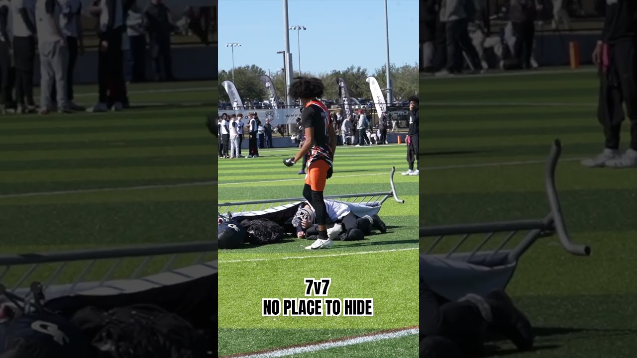 When the back of the end zone seemed like a good place to get that shade until it wasn’t. #7v7 #hsfb